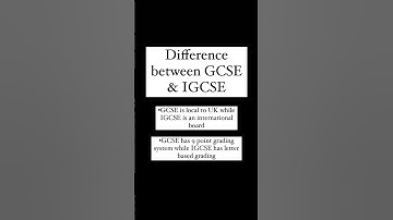 GCSE vs IGCSE