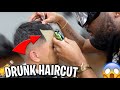 I DID A DRUNK HAIRCUT 🍺 THIS HAPPENED!! 😳 VICBLENDS 💈 CHALLENGE