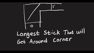 Calculus Optimization: Longest Stick that will Fit Around a Hallway