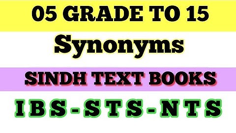 Important Synonyms For|| PPSC FPSC CSS NTS IBA PMS ISSB UDC LDC