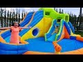 Gamze's new magic Inflatable water slide - Kids Toys Show