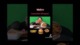 Asmr Eating Burger King 1Impossible Whopper Meal Crispy Onion Rings