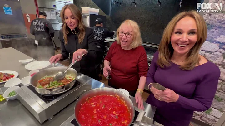 Making chicken cacciatore with the Scotto Sisters