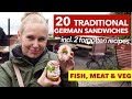 20 German Sandwiches / German Street Food Bread Rolls