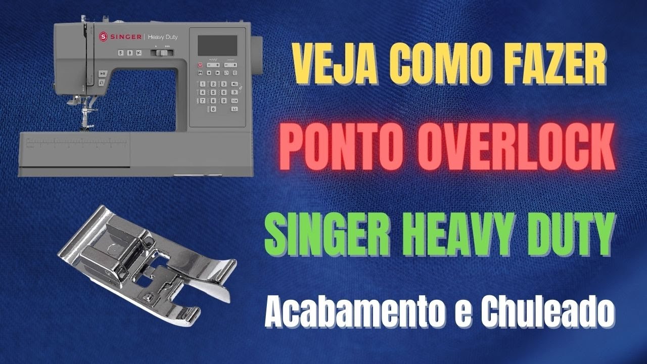 Ponto Overlock Na Máquina Doméstica Singer Heavy Duty 6805 Outras!