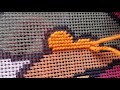 How to sew half cross stitch in needlepoint tapestry