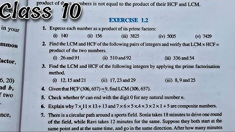 Class 10 Exercise 1.2 Real Numbers (Mathematics) | NCERT Solution in hindi | Chapter 1Rajmith Study