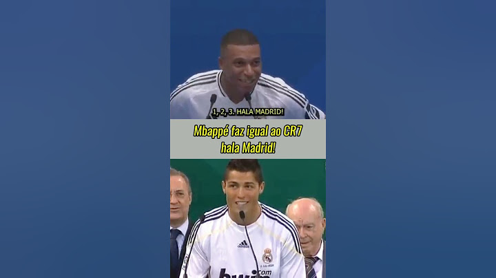 Mbappé presta homenagem a Cristiano Ronaldo durante a sua apresentação no Real Madrid. #Mbappé #Cr7