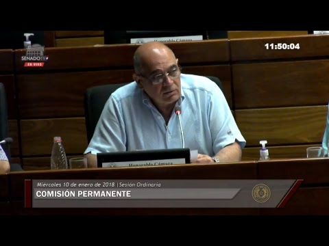 Sesión Ordinaria de la Comision Permanente del Congreso Nacional -10-01-2018 paraguay capitale