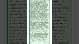 Amendability of the Preamble and the Basic Structure Doctrine