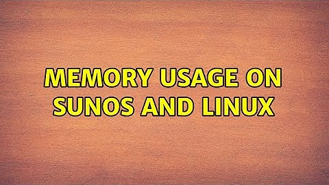 Unix & Linux: Memory usage on SunOS and Linux (3 Solutions!!)