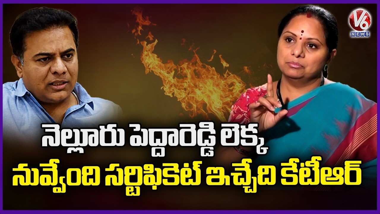 Kavitha Satires On KTR Reaction Over Court Verdict In Delhi Liquor Case | Nellore Pedda Reddy | V6