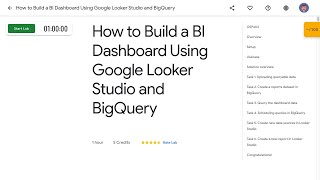 How to Build a BI Dashboard Using Google Looker Studio and BigQuery GSP403