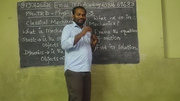 PG TRB PHYSICS - Unit 3 - Classical Mechanics Introduction Part 1