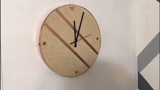 MODERN COPPER WALL CLOCK MADE WITH SCRAP COPPER PIECES, Reloj con scrap de COBRE l