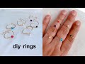 How to make finger rings/making adjustable wire  rings/simple and cute ring making/diy ring