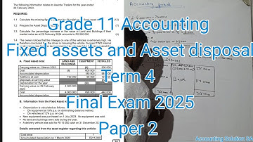 Grade 11 Accounting Fixed assets Final Exam Paper 2 