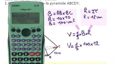 Maths 4e : Volume dune pyramide
