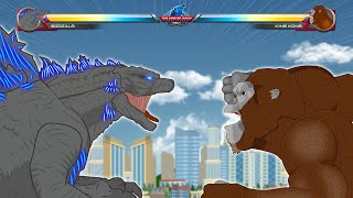 Godzilla vs Kong with Healthbars | YaoKit Animations