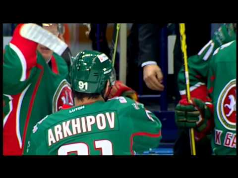 Первый гол Дмитрия Архипова в КХЛ /  Arkhipov beats Svedberg to scores his first KHL goal