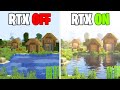 minecraft RTX OFF vs RTX ON