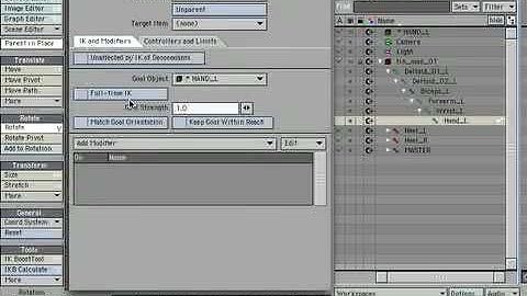 LIGHTWAVE RIGGING TUTORIAL - ZIG RIG 03.03 ARMS - INVERSE KINEMATICS