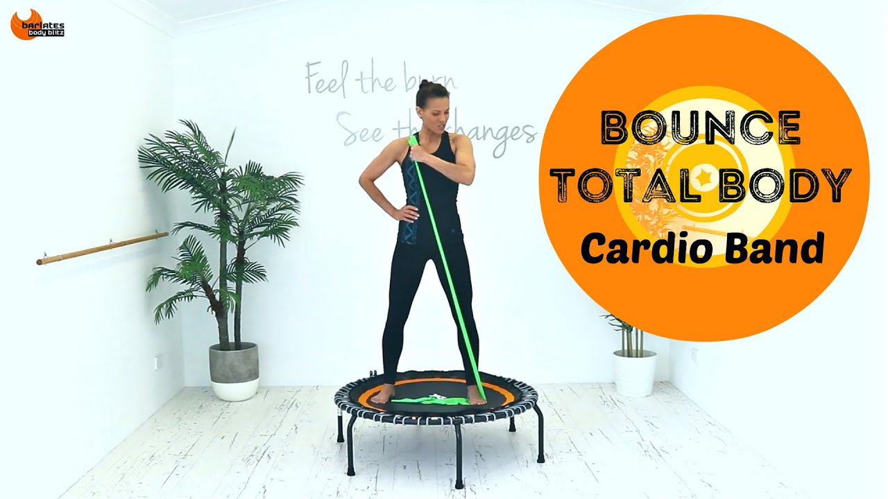 Rebounder Workout Mini Trampoline Workout BARLATES Bounce Cardio Band