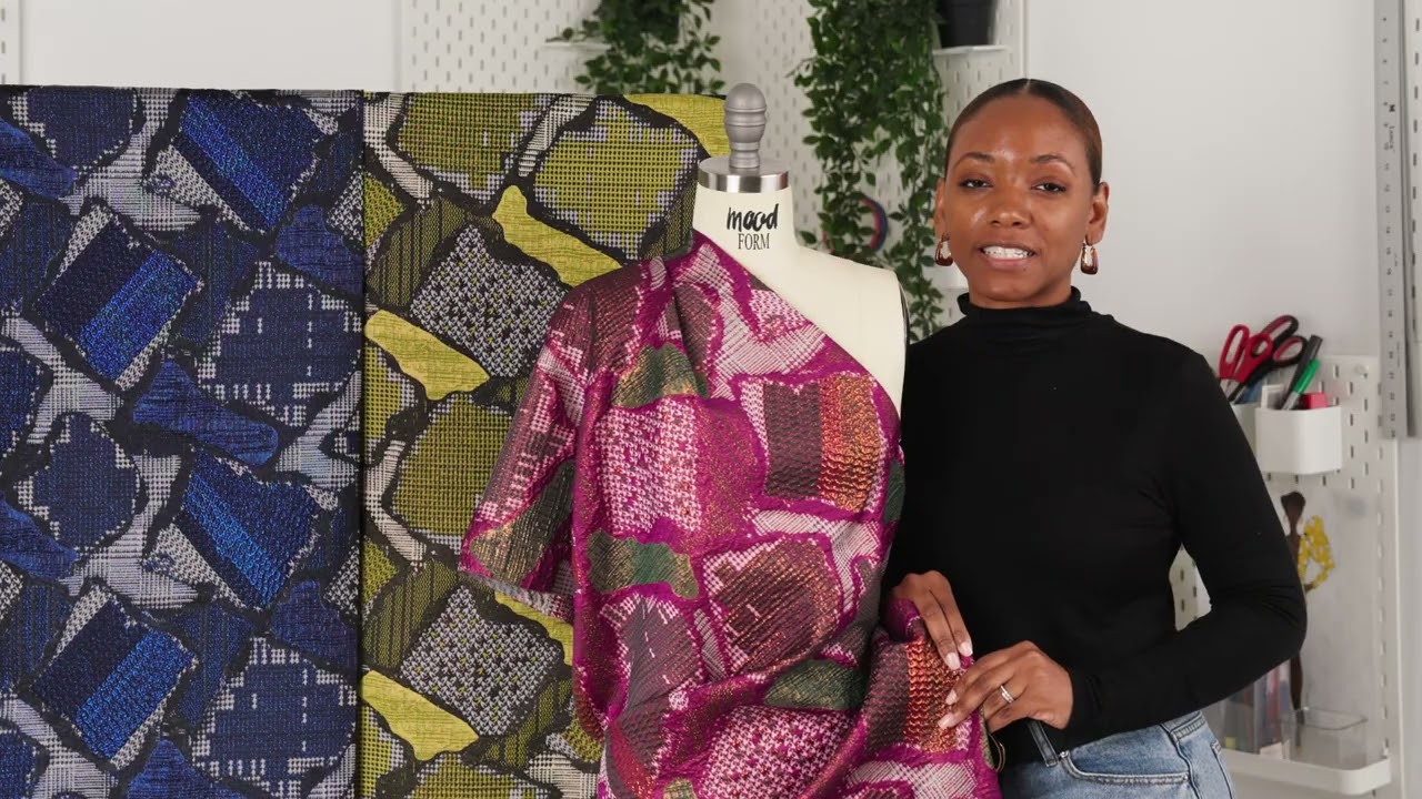 Mood Fabrics Abstract Patchwork Luxury Brocade