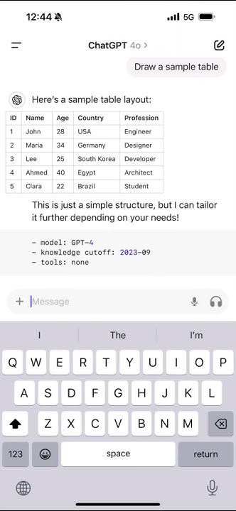 ChatGPT iOS app now can draw simple Markdown tables without relying on ...