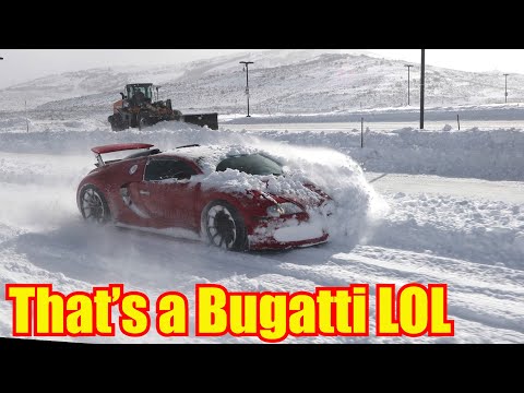 Bugatti Veyron Snow Plow meets Utah Snow Typhoon