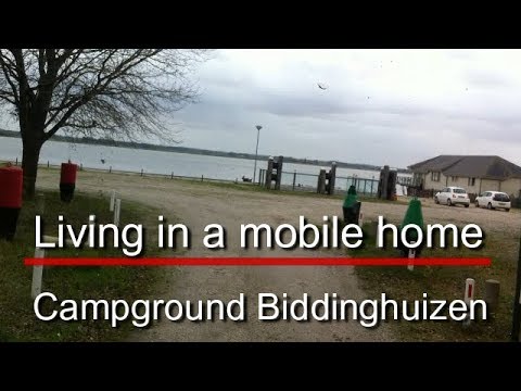 Living in a mobile home 103, Campground Biddinghuizen in the Netherlands