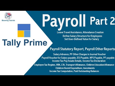 Payroll in Tally Prime Tamil | Income Tax Computation | LTA | Define Salary | Payroll Voucher Tamil