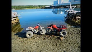 250 bigred and 250sx on the old railway tracks for a run