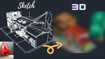 [Sketch to Realistic 3D Model | AutoCAD 2021] Bunganga Memories Houses Redraw Challenge