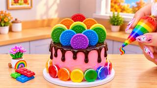 Miniature Rainbow Cake Tutorial Sweet Miniature Oreo Cake Decorating