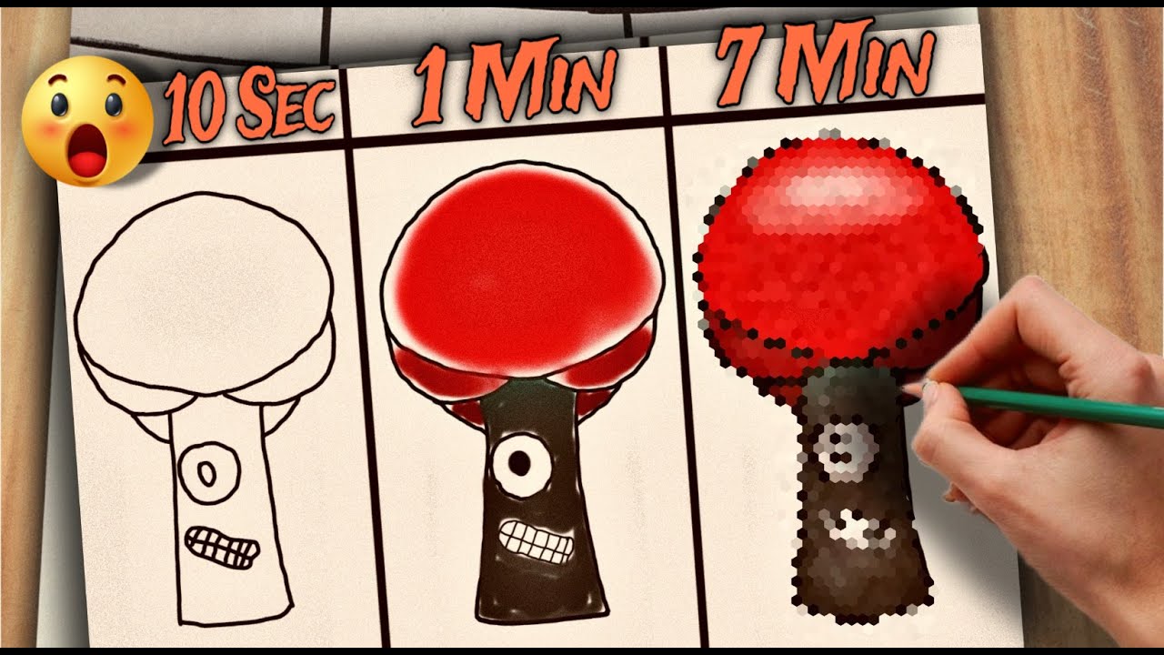 Drawing SPRUNKI MR TREE PHASE 3 IN 7 MIN CHALLENGE / How To Draw - YouTube