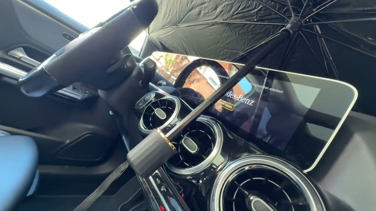 How to install and remove AXXHOTHO parasol car 🚙 foldable sunshade for windshield DIY
