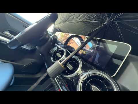 How to install and remove AXXHOTHO parasol car 🚙 foldable sunshade for windshield DIY