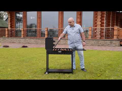 Мангал разборный с откидной топкой "Алькор" (Alcor)