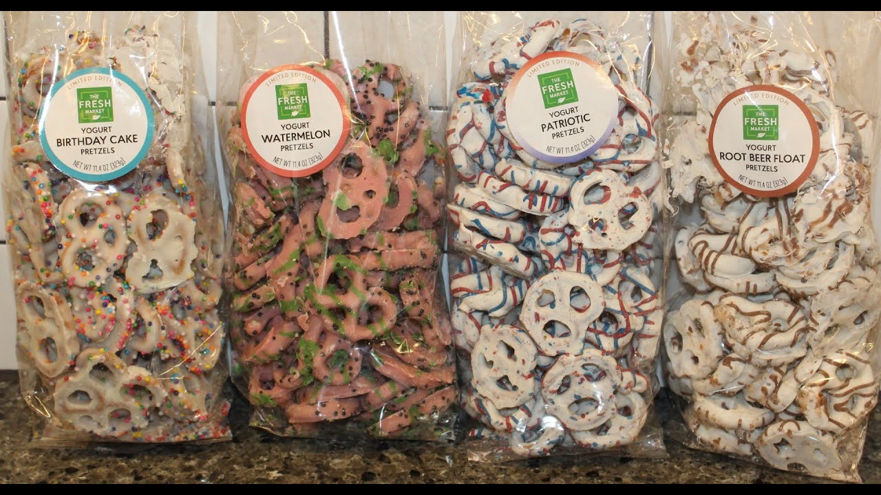 The Fresh Market Yogurt Pretzels Birthday Cake, Watermelon, Patriotic & Root Beer Float Review