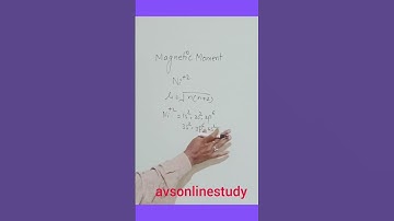 Magnetic moment #viralvideo #avsonlinestudy ##study #chemistry