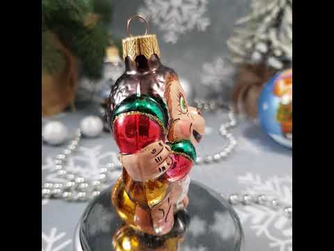Елочная игрушка обезьянка с телефоном от ЧП Бабич