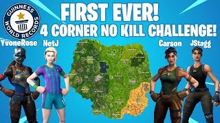1ST EVER 4 CORNER NO KILL CHALLENGE! (Fortnite: Battle Royale PS4 Gameplay)