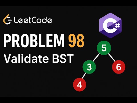 LeetCode 98: Validate Binary Search Tree | C# Solution | Recursive DFS Approach |