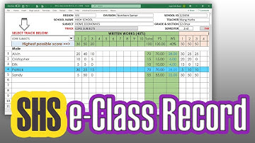 SHS e class record | Patterned from D.O. No. 31, s 2020 | How to use the program