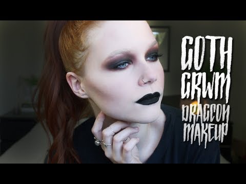 GOTH GRWM | the makeup I wore to dragcon - YouTube