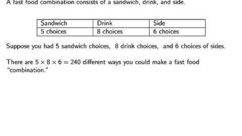 Probability and Statistics 030 Fundamental Counting Principle