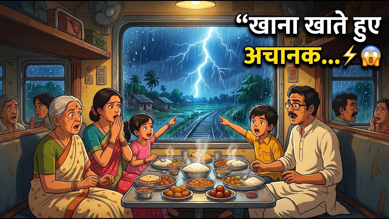 90s की Train Journey में अचानक ऐसा हुआ… ⚡😢 | Ghibli Animation | Hindi Animation | Hindi Cartoon