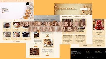 Responsive Bakery Website using HTML, CSS and JavaScript | Part 3