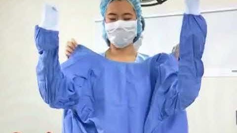 How to Donn Sterile Surgical Gloves & Gown in Operating Room - Donning Gloves